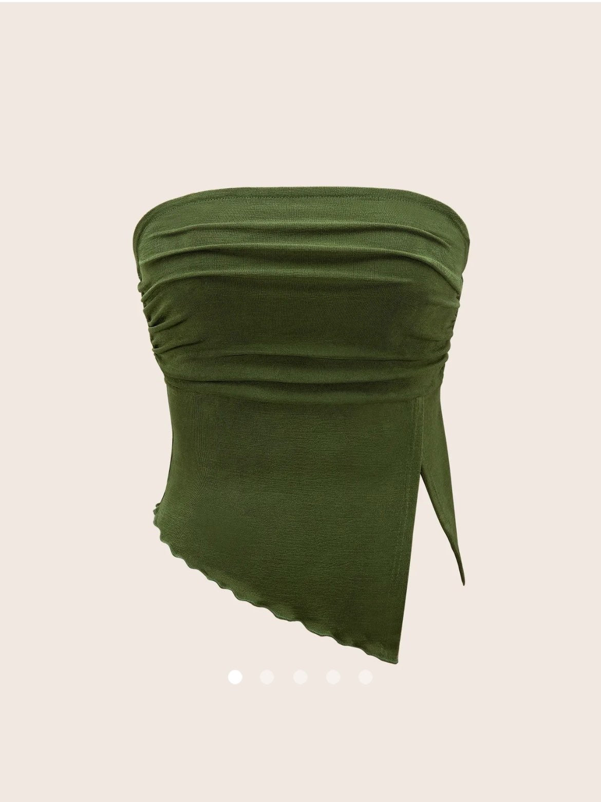 Shiny Tube Top // Green