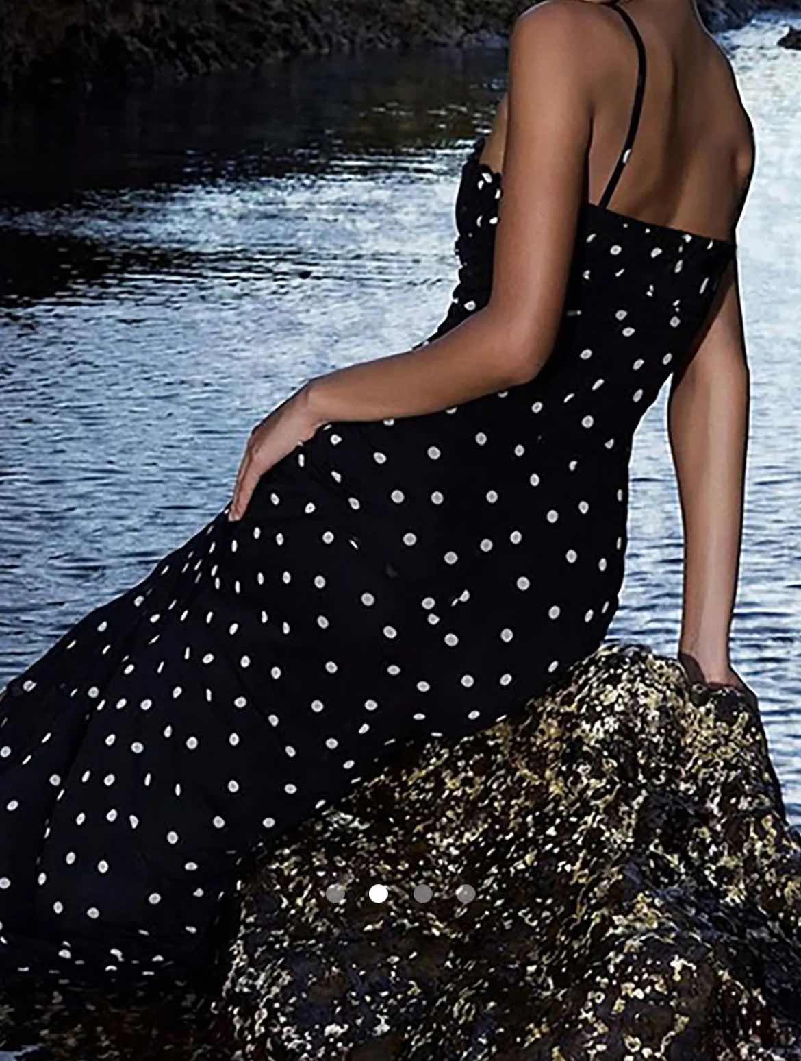Polka Dot Dress // Black