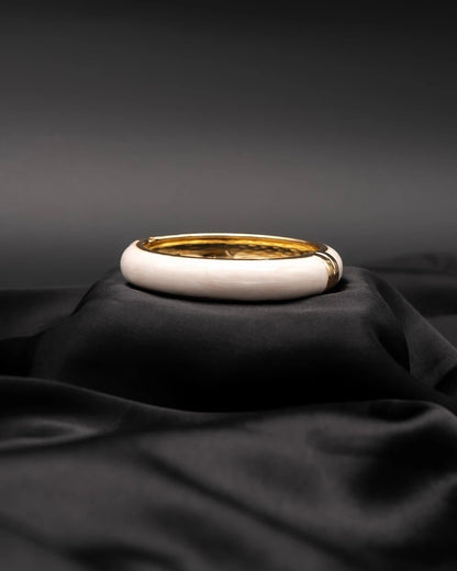 Chunky Bangle (Anti Tarnish) 021 // White