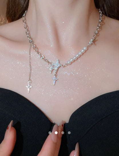 Pearl Necklace 022 // Silver