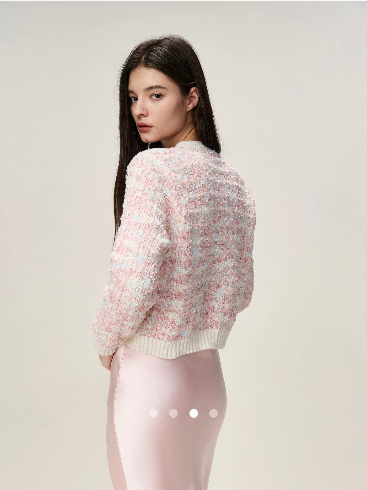 Knit Cardigan // Light Pink