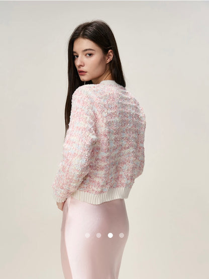 Knit Cardigan // Light Pink