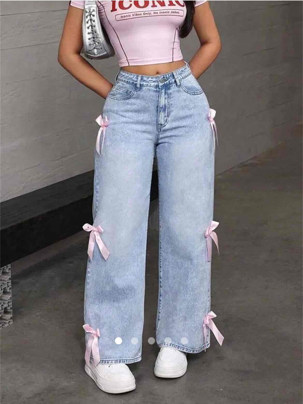 Bow Jeans 001 // Light Blue