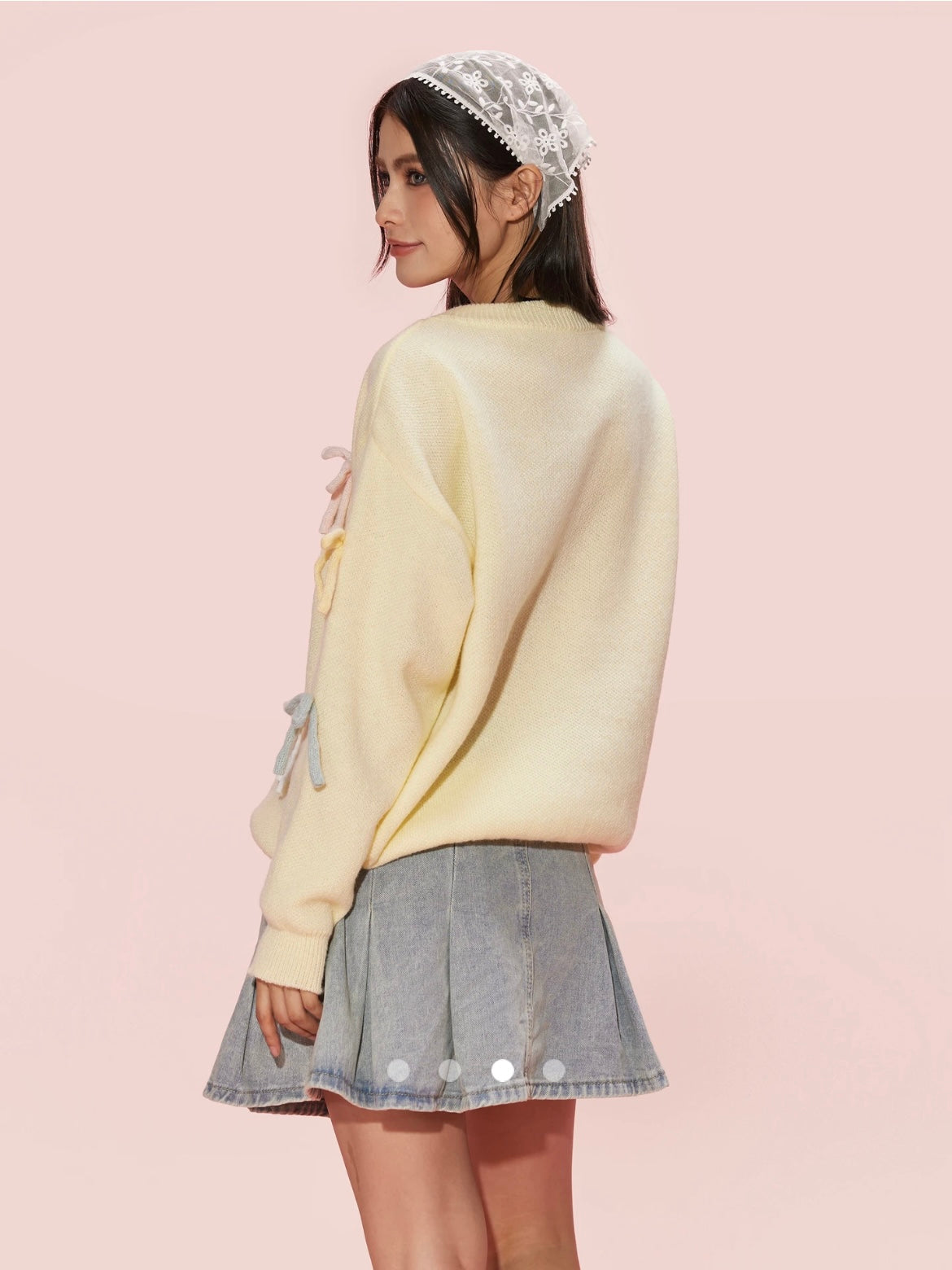 Bow Knit Pullover // Butter Yellow