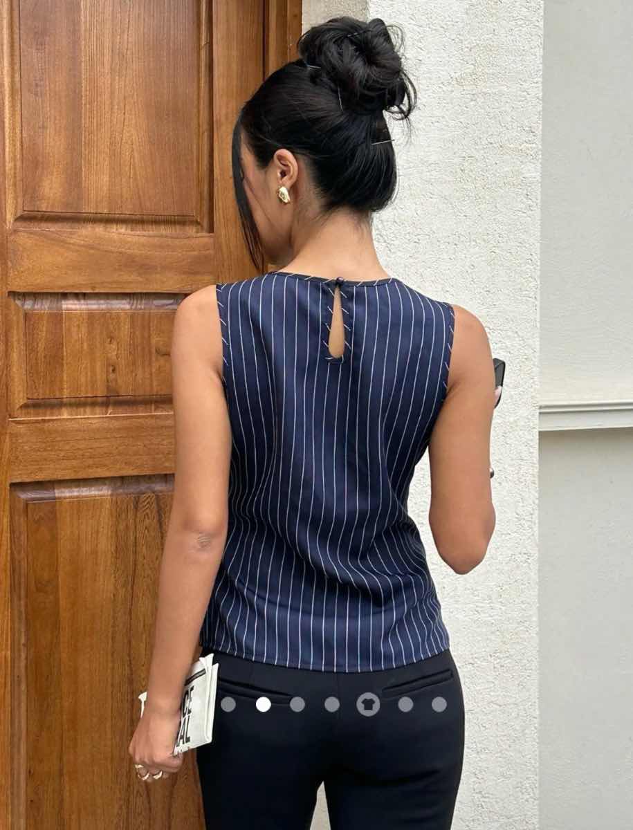 Gathered Tank Top 001 // Navy