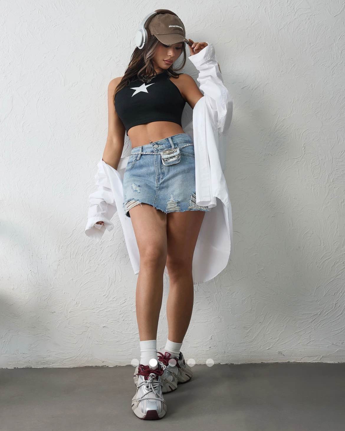 Ripped Denim Shorts // Blue