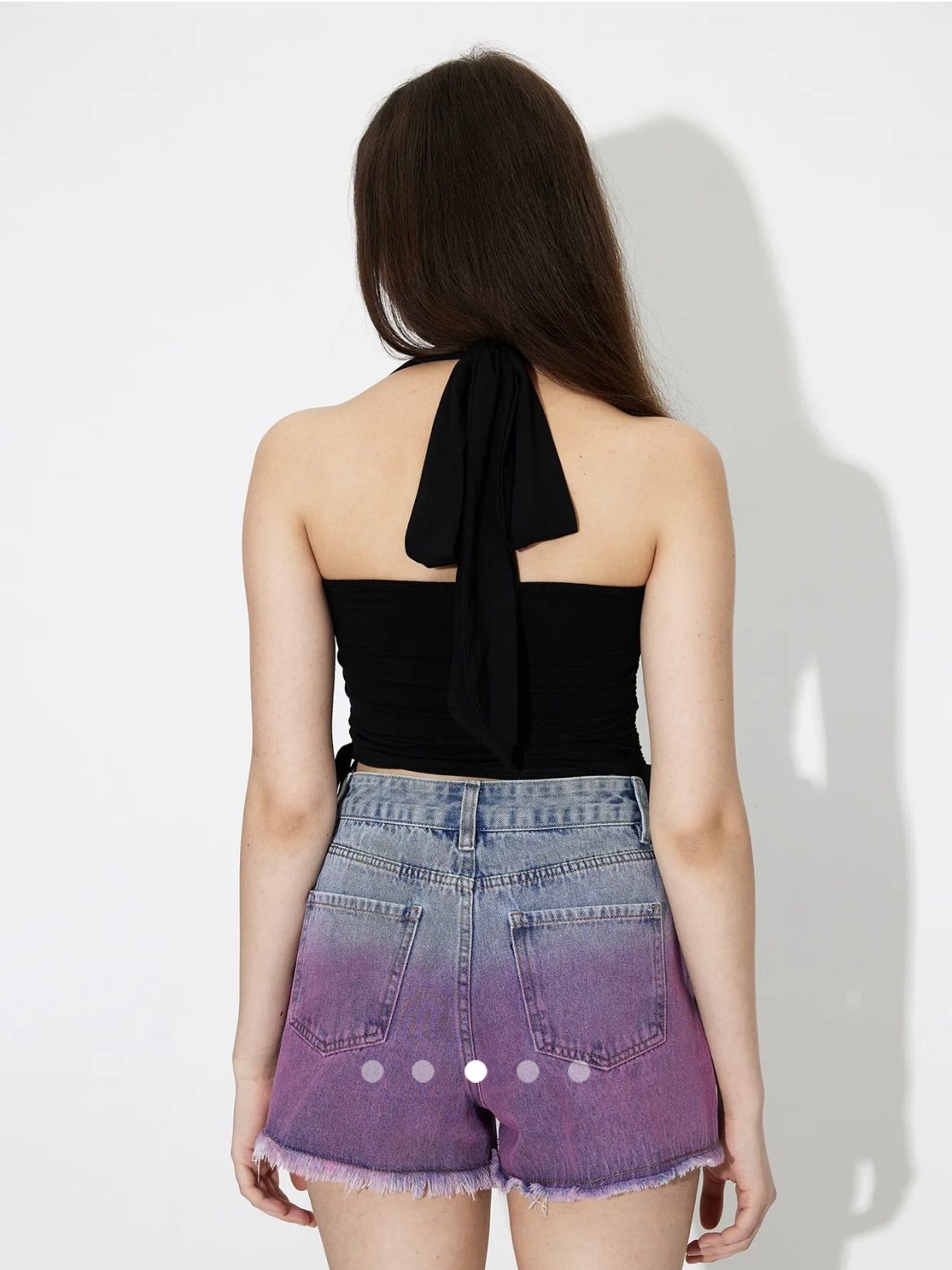 Halter Neck Crop Top // Black