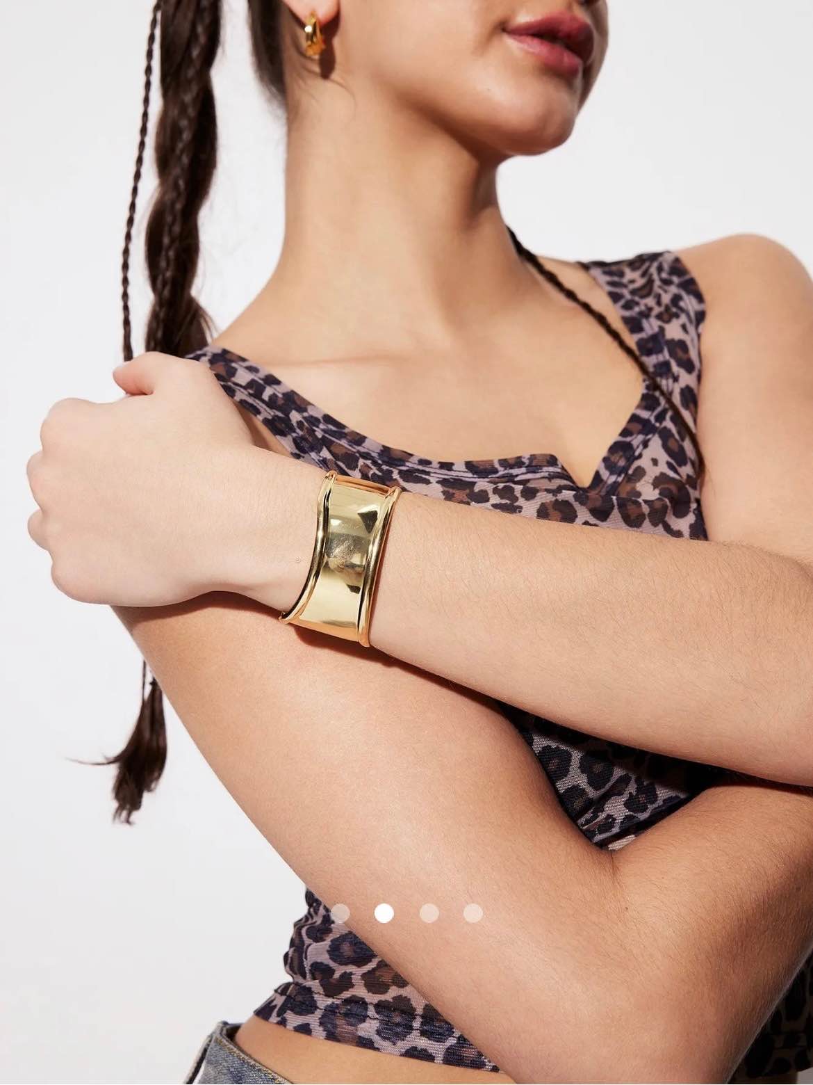 Chunky Cuff Bracelet 004 // Gold