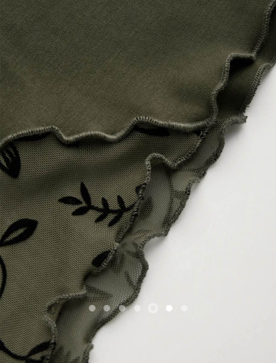 Drawstring Tank Top // Olive