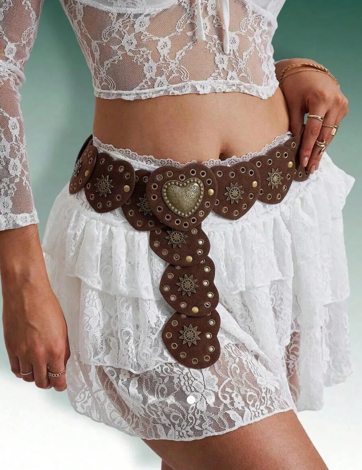 Heart Wide Belt // Chocolate