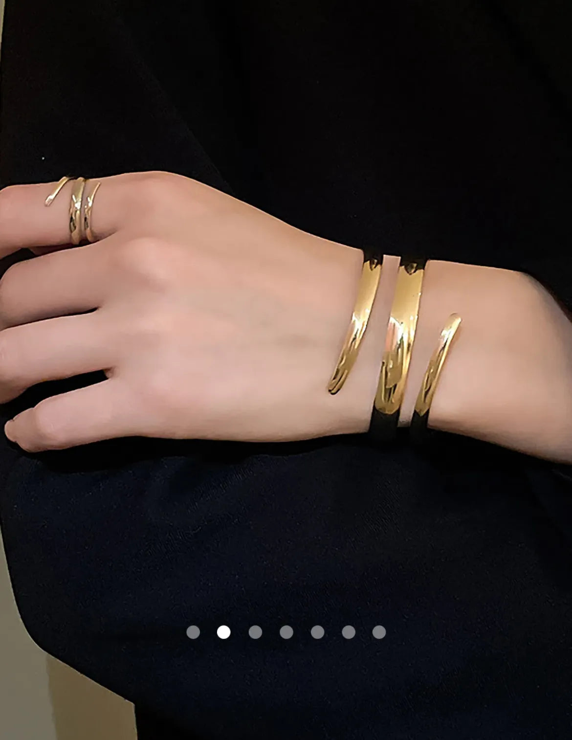 Bracelet & Ring Set (2pc) // Gold