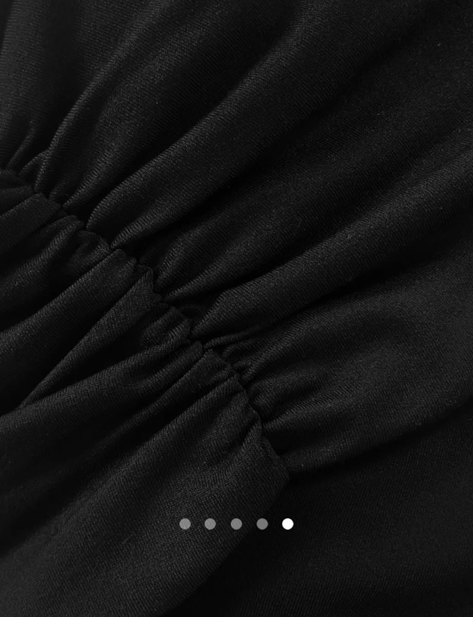Asymmetric Bodycon Dress 001 // Black