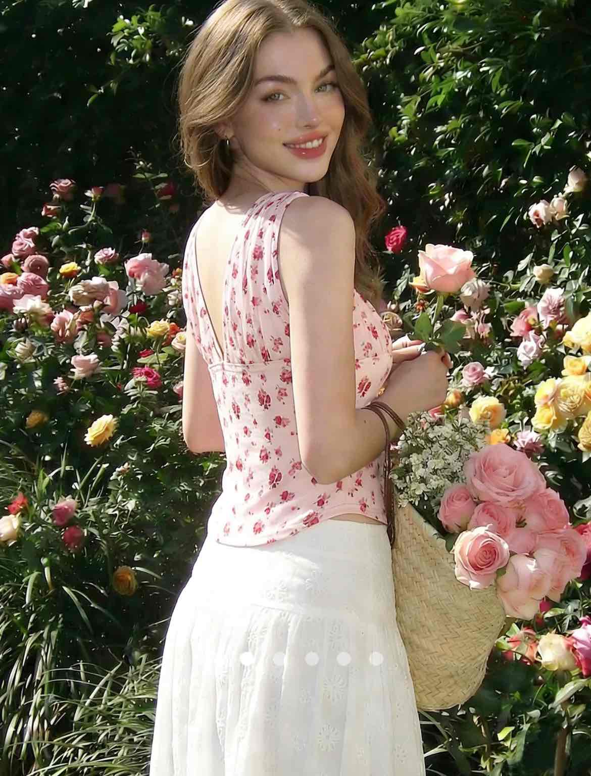 Bow Tank Top // Pink