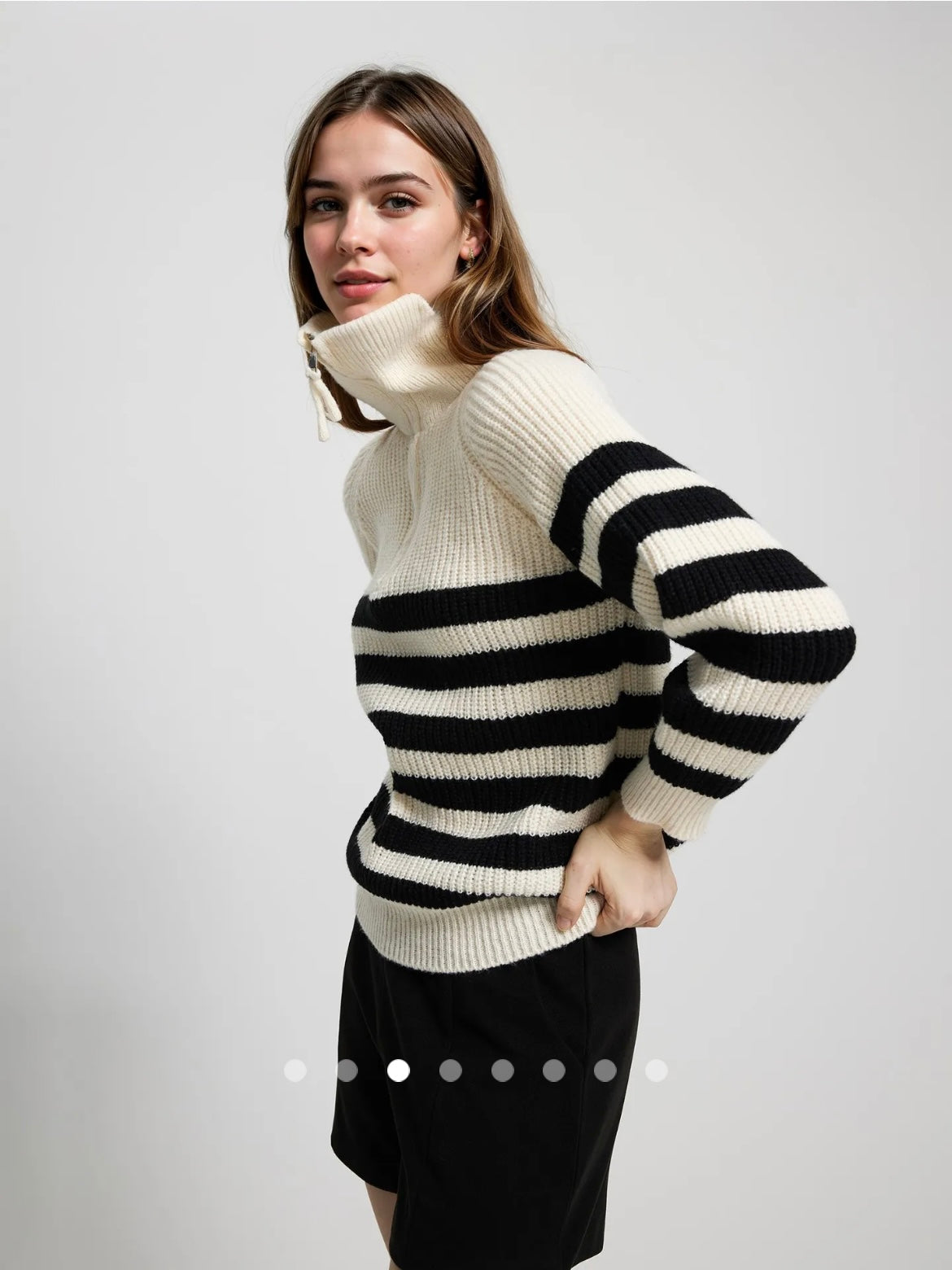 Zipper Knit Pullover // Apricot