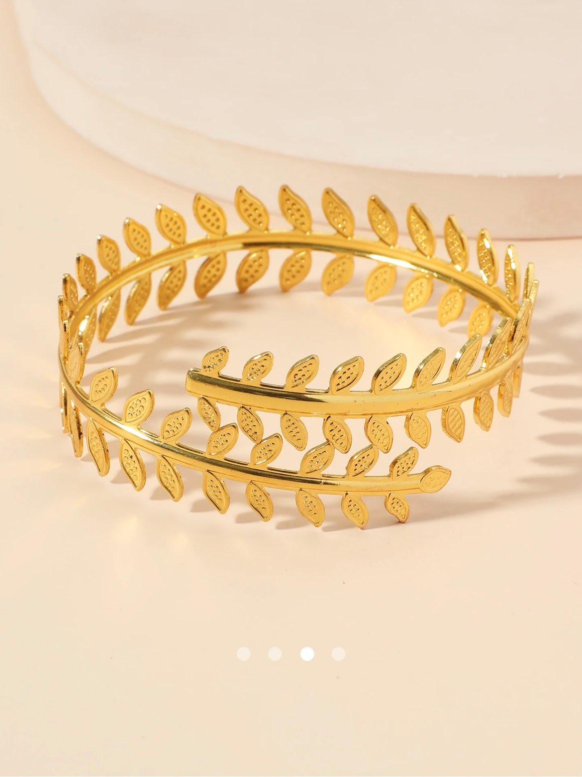 Leaf Arm Cuff // Gold
