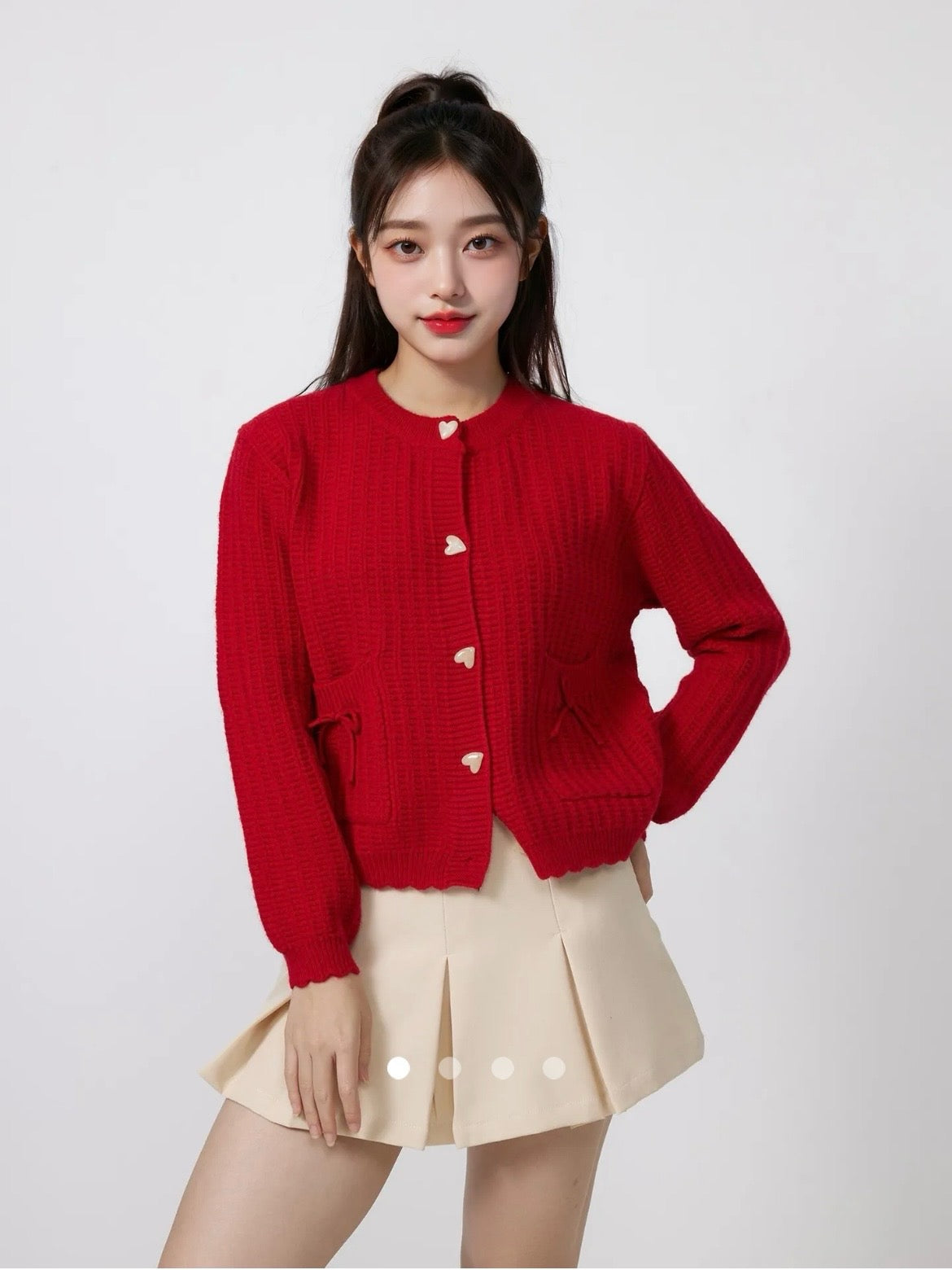 Knit Cardigan // Red