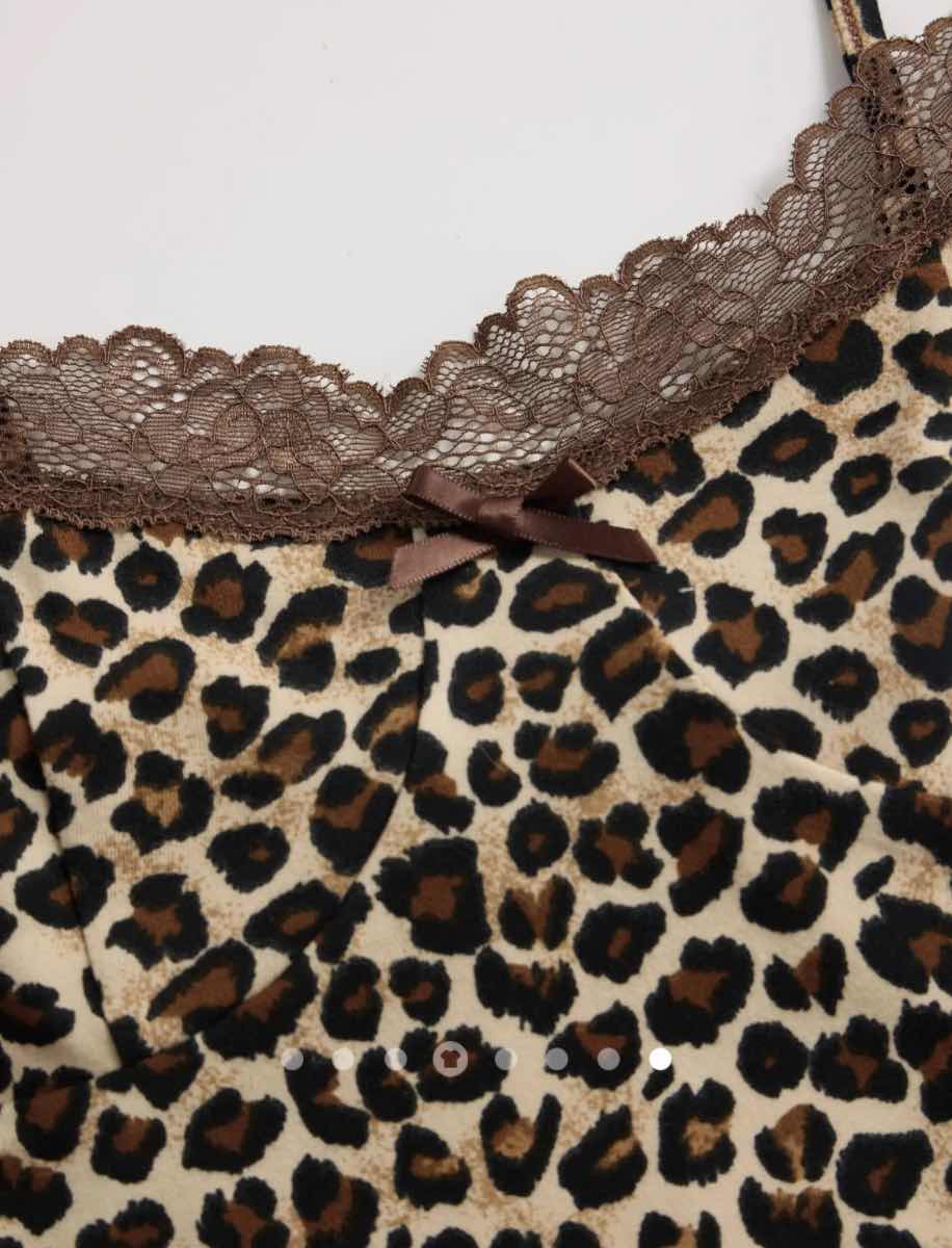 Lace Trimmed Cami Top // Brown