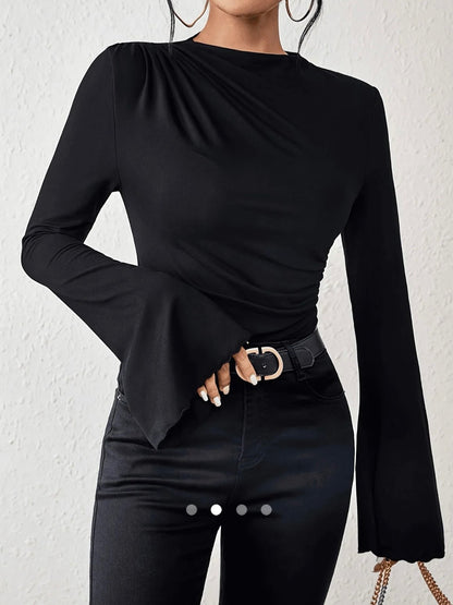 Bell Sleeve Top //  Black