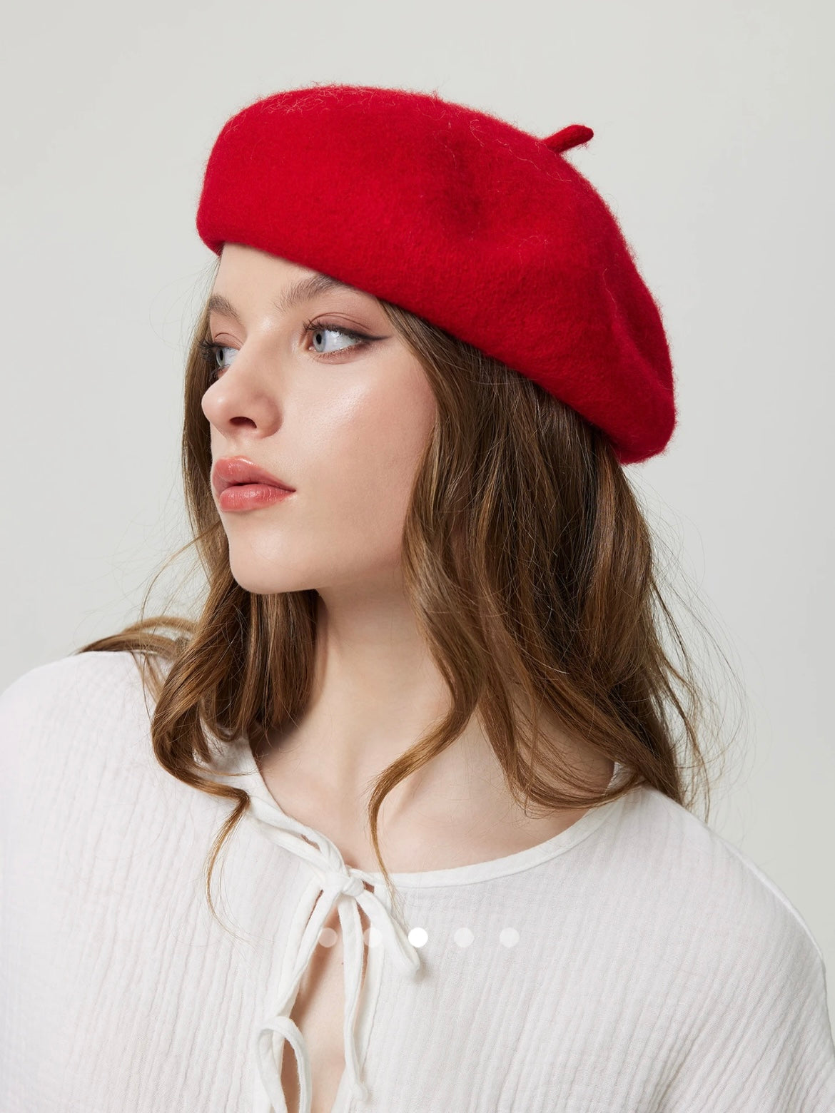 Solid Beret Hat // Red