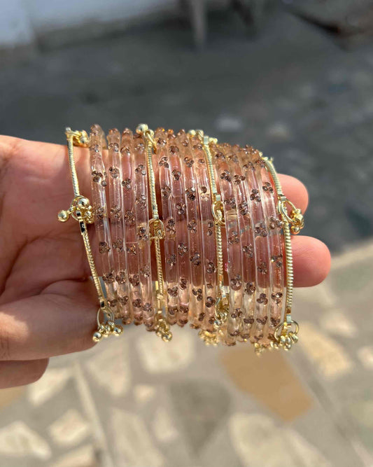 12 Bangles + 4 Ghungroo Set // Ivory