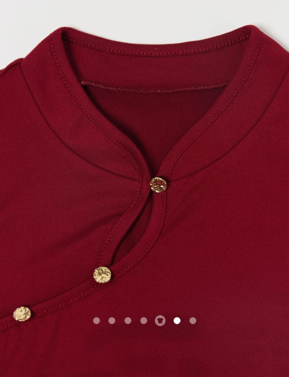 Button Tank Top // Burgundy