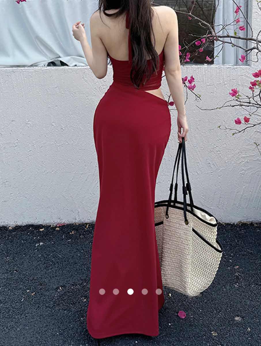 Sheer Bodycon Dress // Burgundy