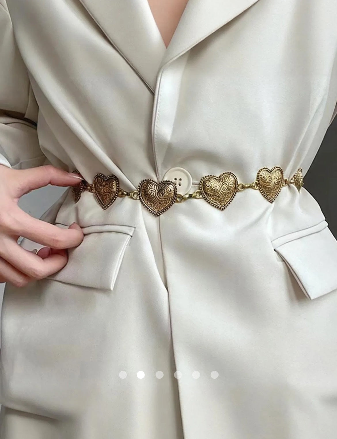 Heart Waist Chain Belt 001 // Gold