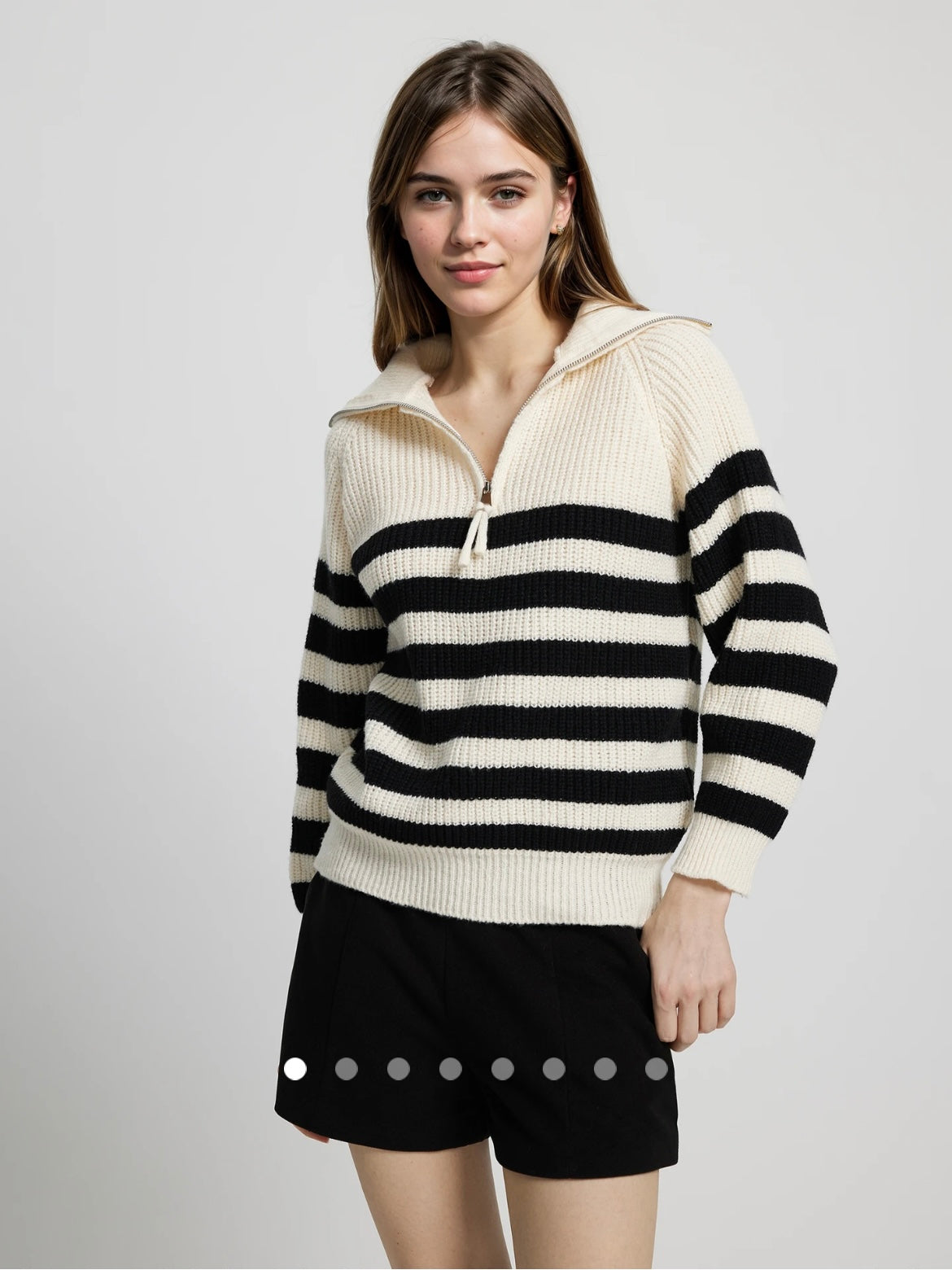 Zipper Knit Pullover // Apricot