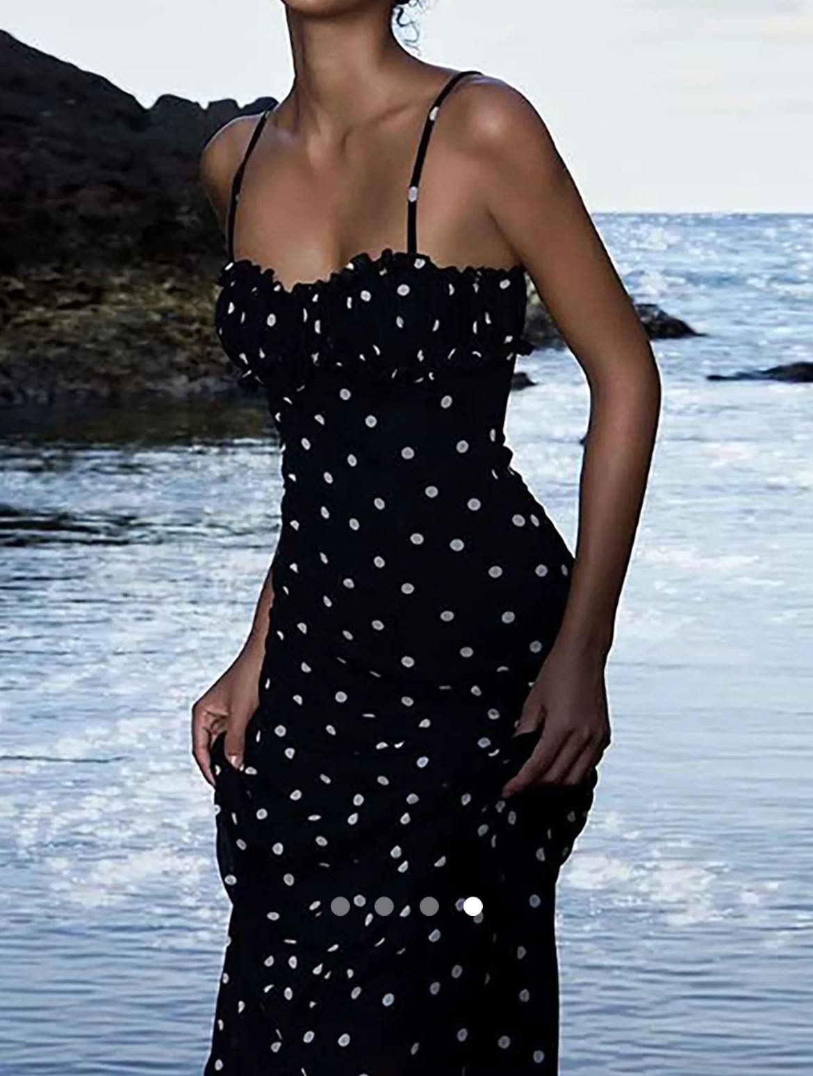 Polka Dot Dress // Black