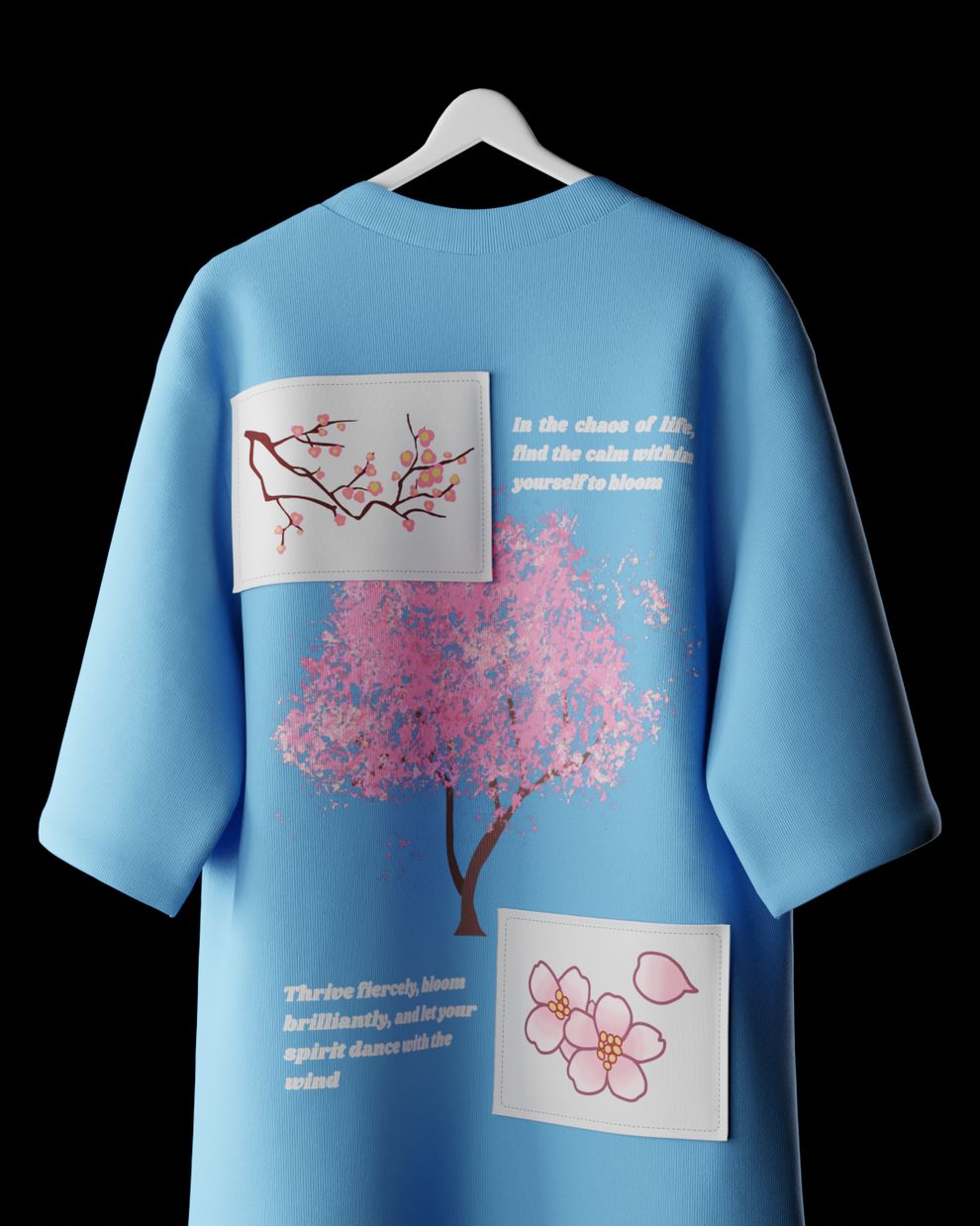 Sakura Oversized T-Shirt // Blue