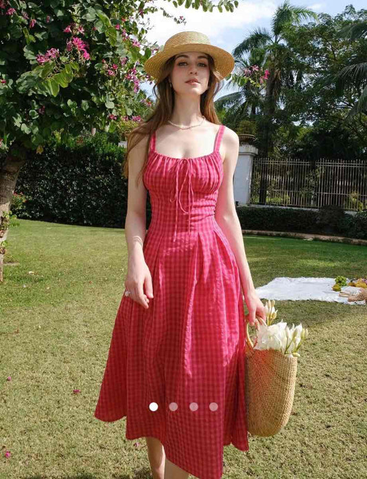Tie Up Slip Dress // Pink