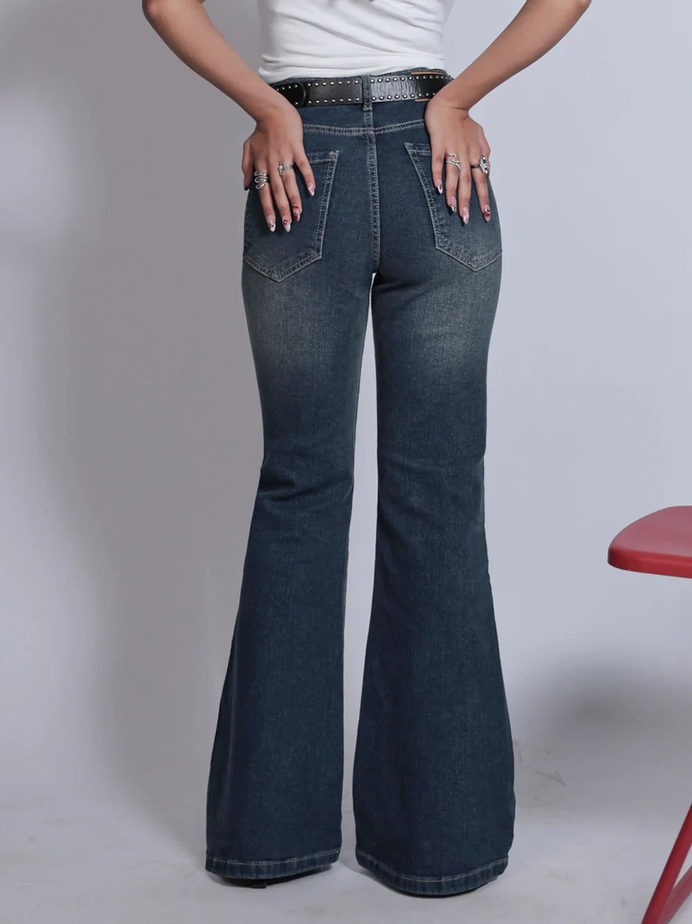 Premium Street Blue // Washed Bootcut Jeans