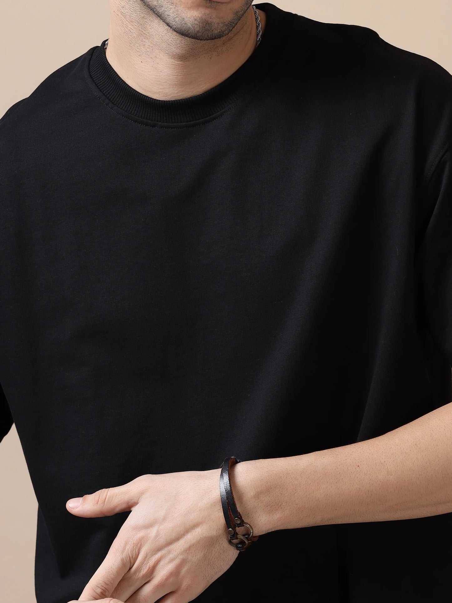 BLACK Oversized Tshirt // 100% Cotton - 240 GSM