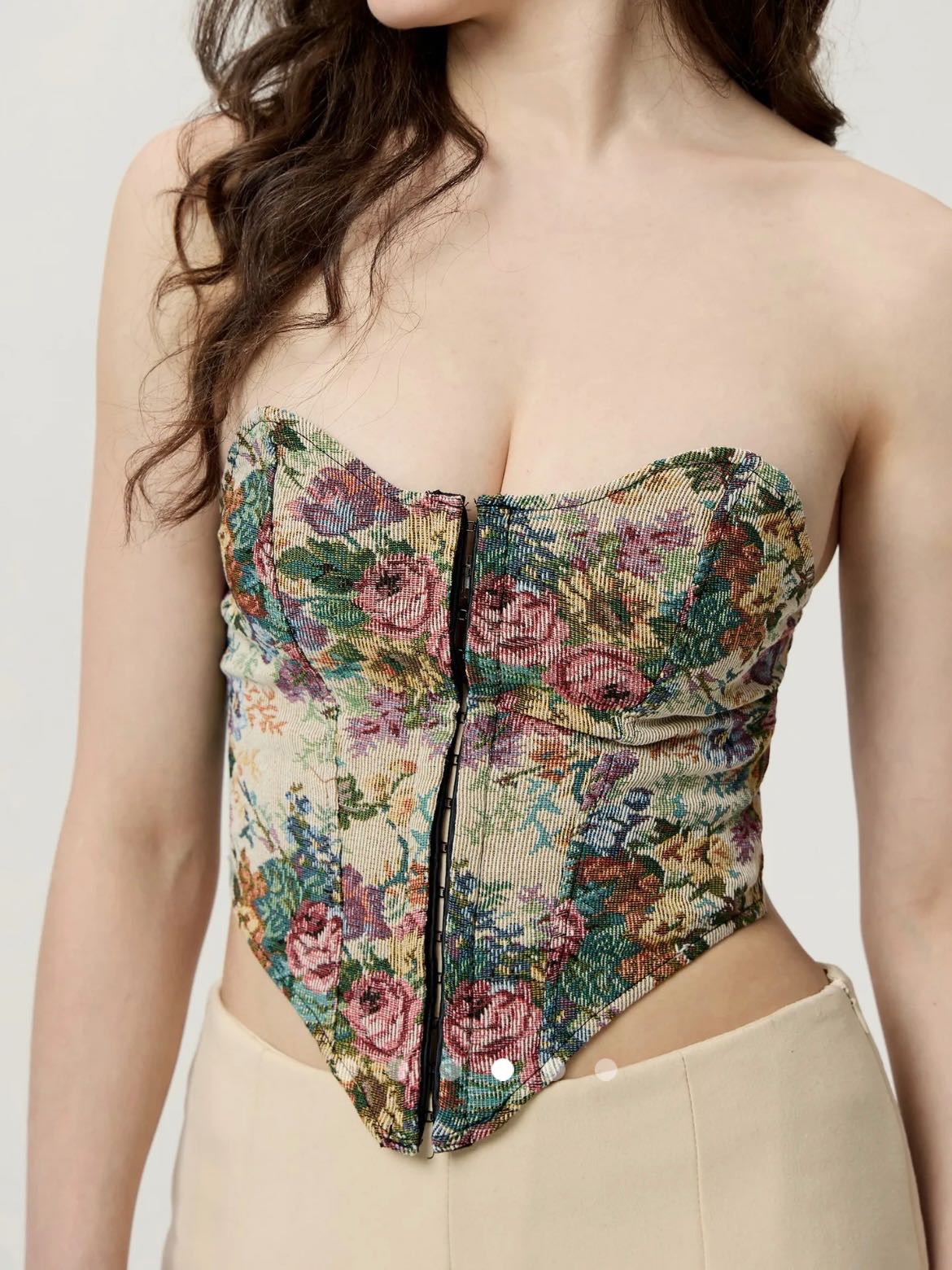 Floral Tube Top // Olive