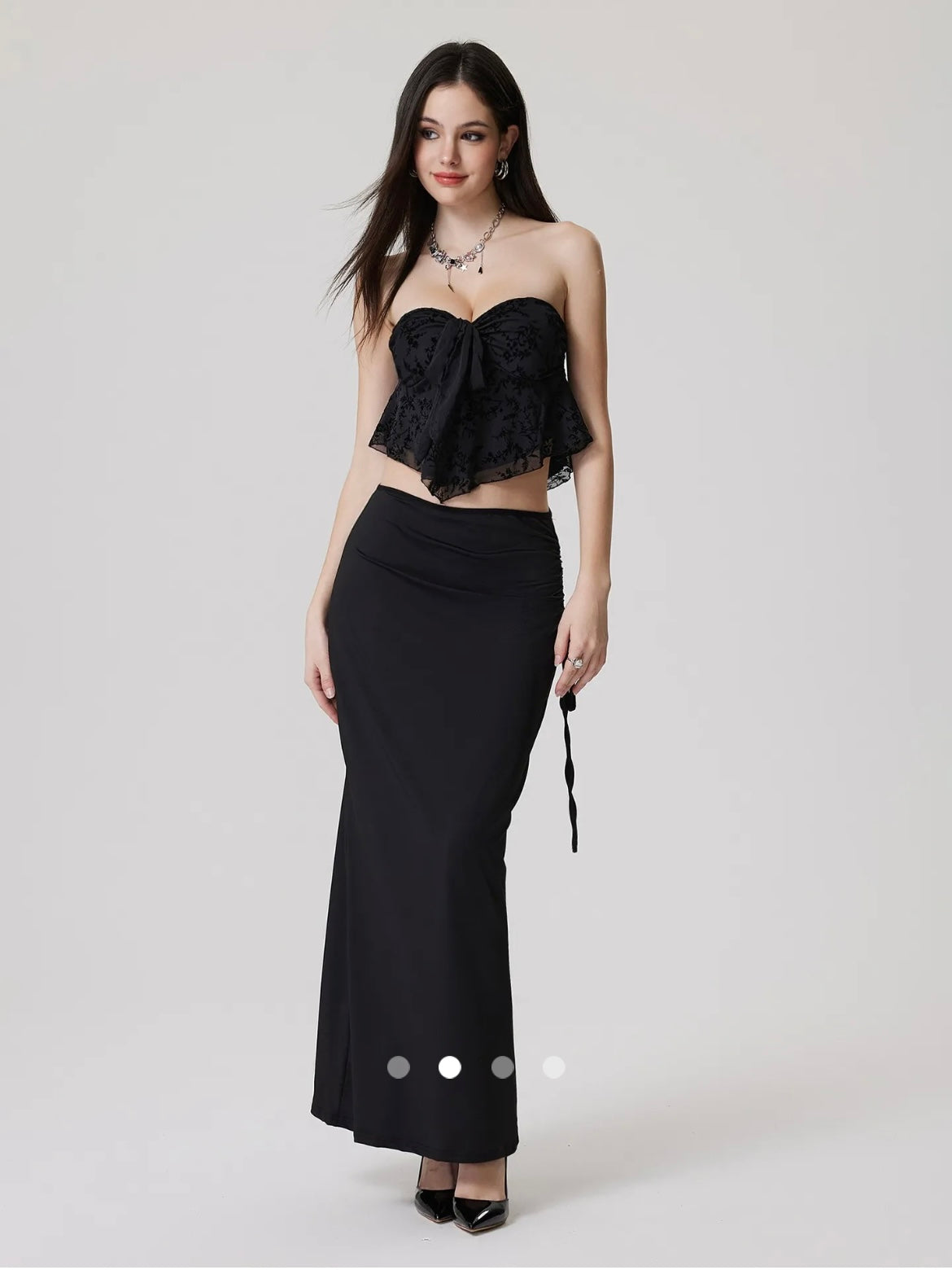 Knotted Tube Top // Black