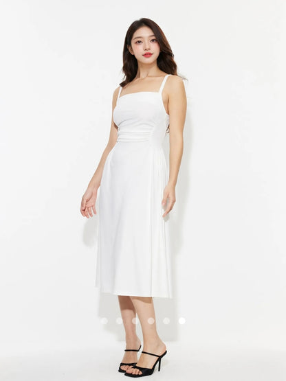 Gathered Dress // White