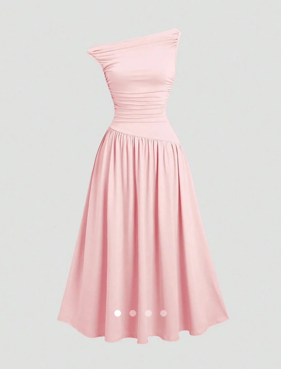 Draped A-Line Dress // Pink