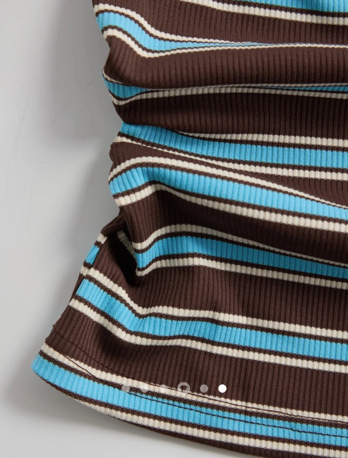 Bow Tube Top // Blue Brown