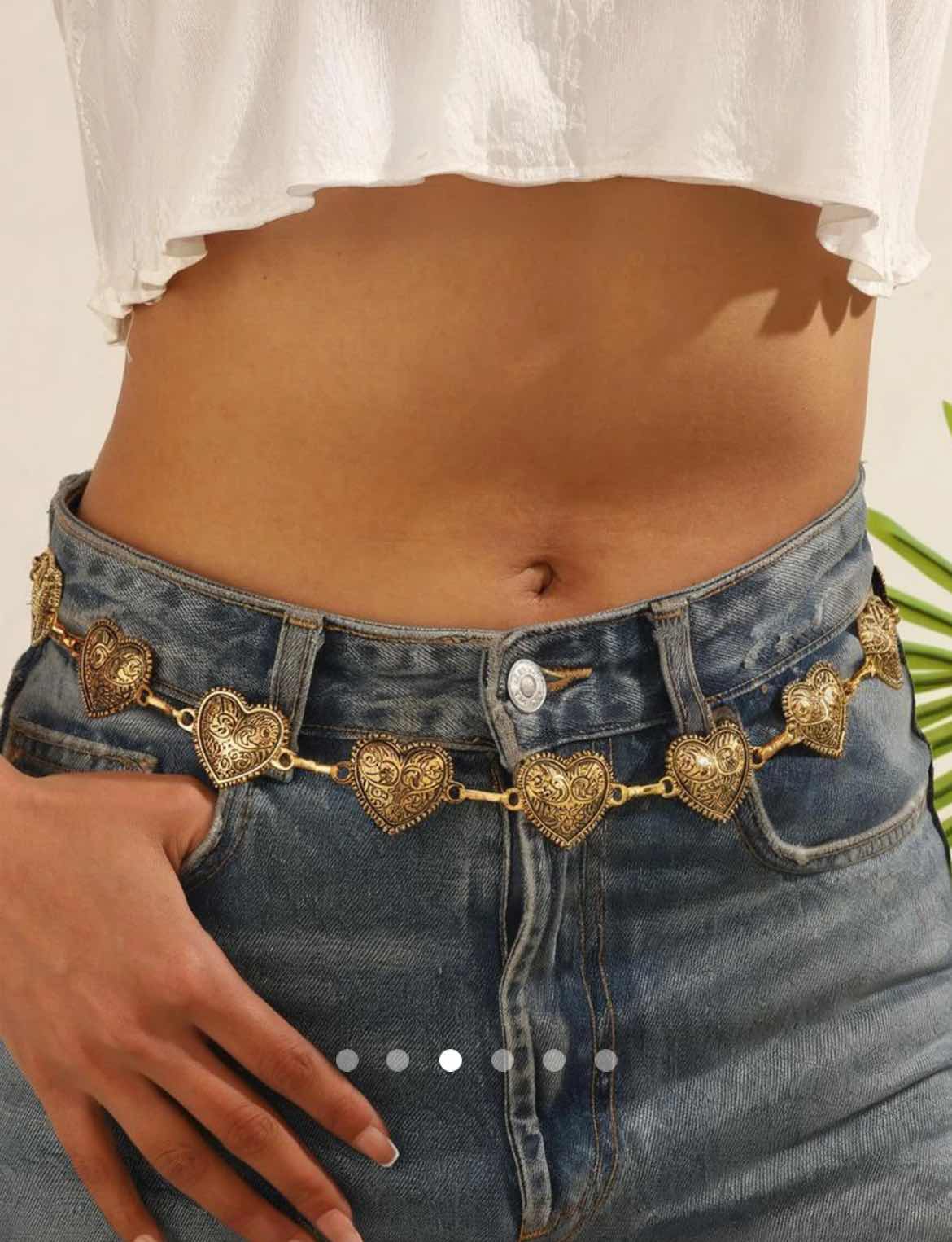 Heart Waist Chain Belt 001 // Gold