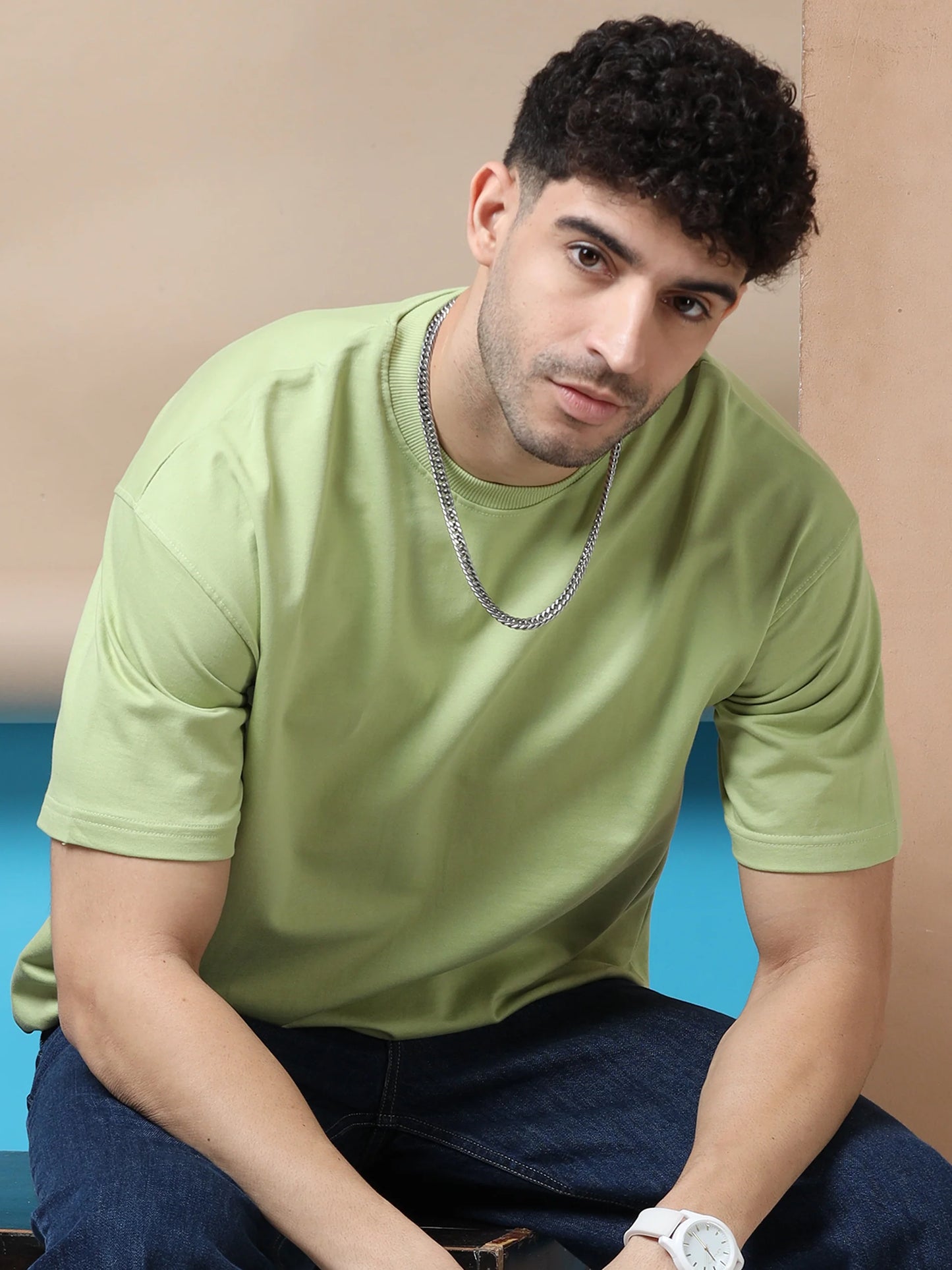 PASTEL GREEN Oversized Tshirt // 100% Cotton - 240 GSM