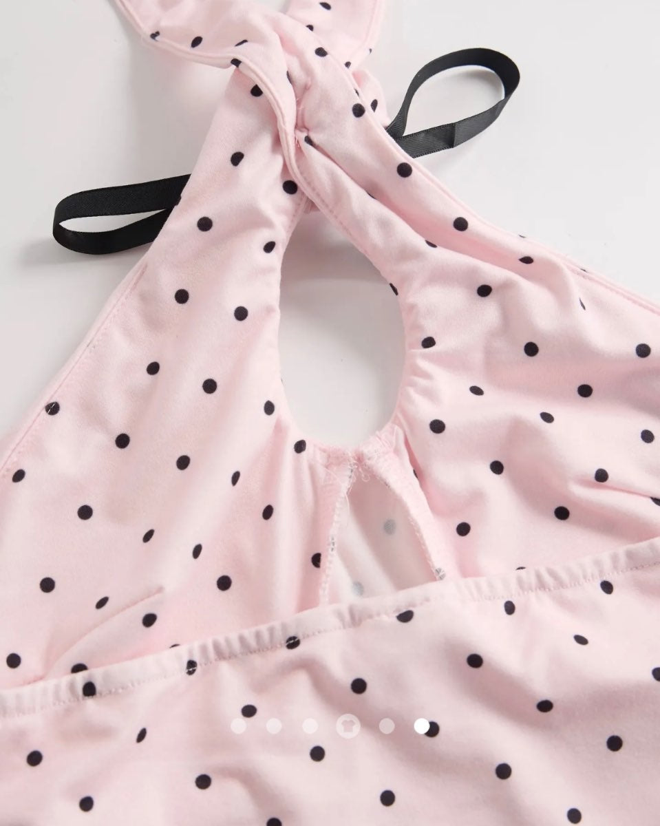 Bow Halter Top // Light Pink