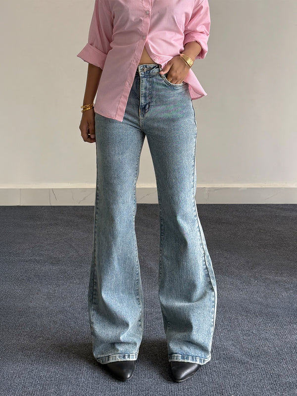 Premium Tinted Bootcut Jeans // Retro Blue