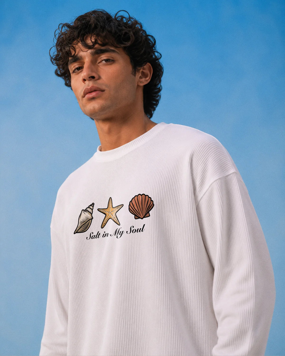 Salt In My Soul Waffle T-Shirt // White
