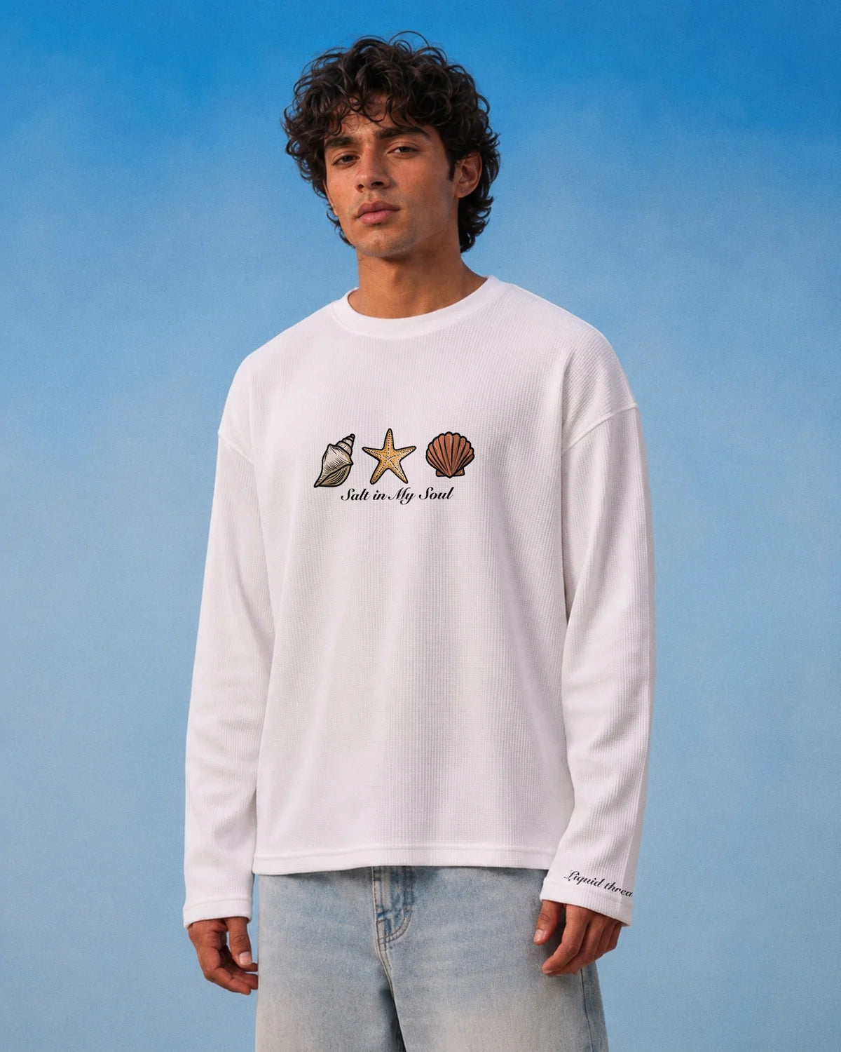 Salt In My Soul Waffle T-Shirt // White