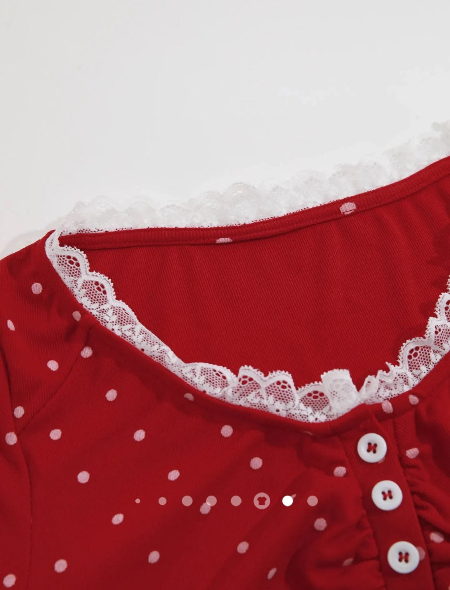 Gathered Top // Red