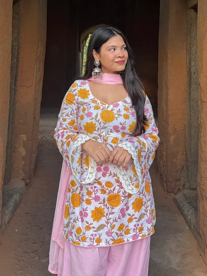 Gul Mehar // 3pc Farshi Set (100% Cotton)