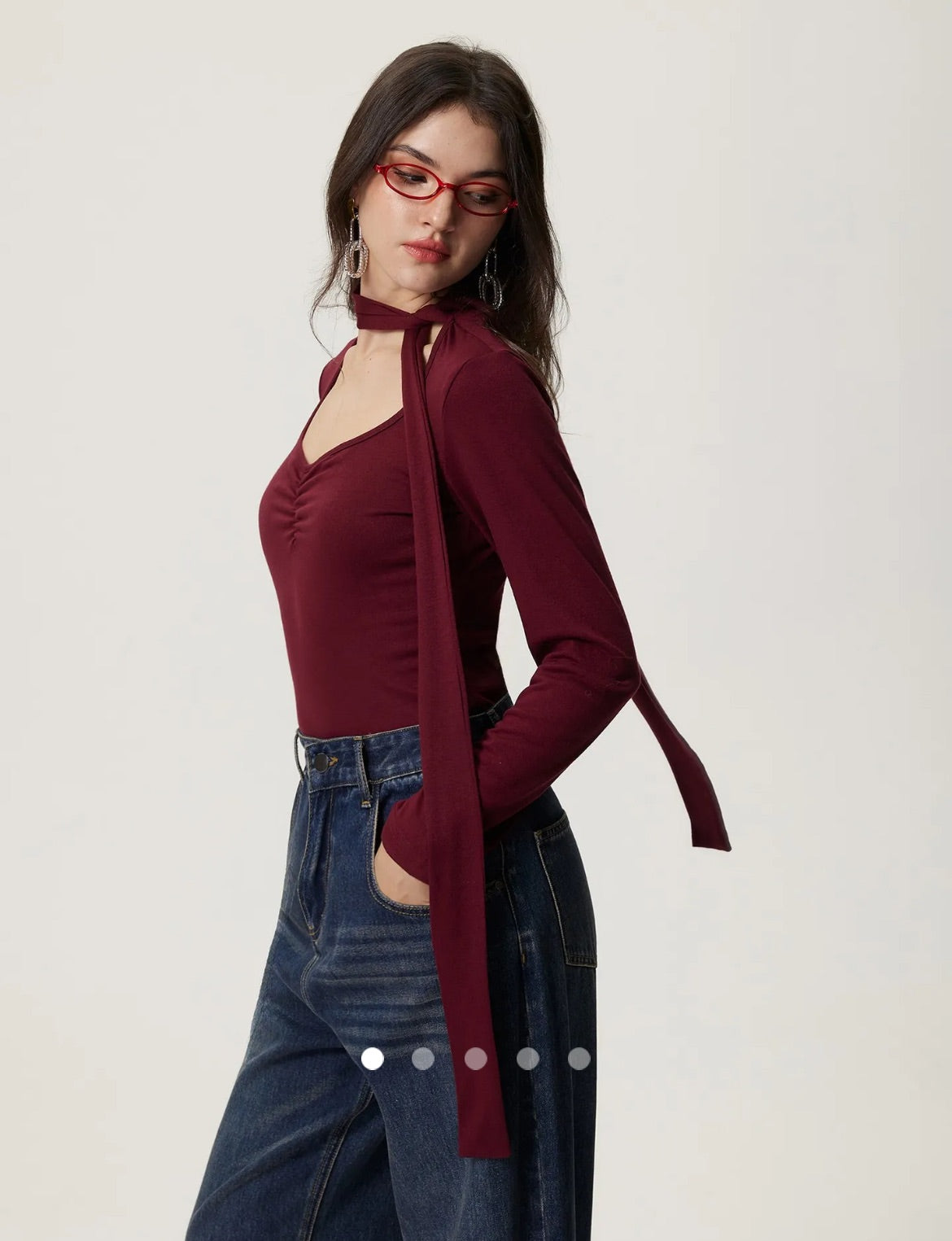 Gathered Top // Burdundy