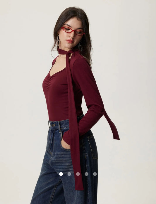 Gathered Top // Burdundy