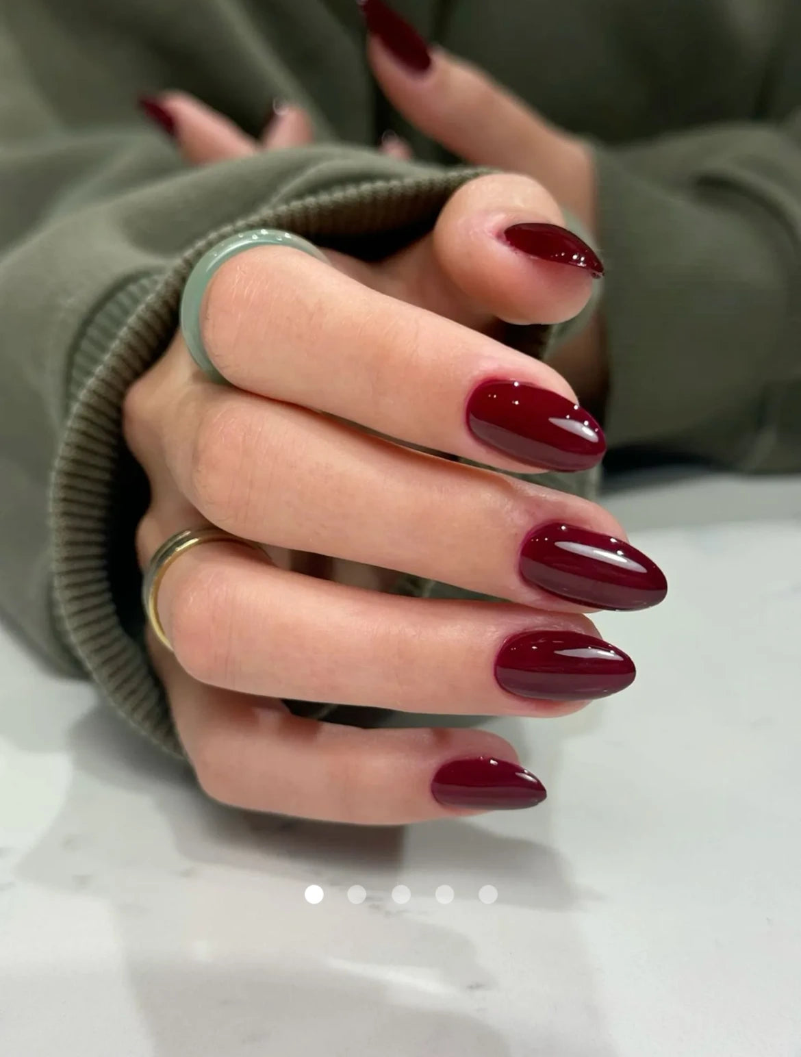 Artificial Nails 001 // Burgundy