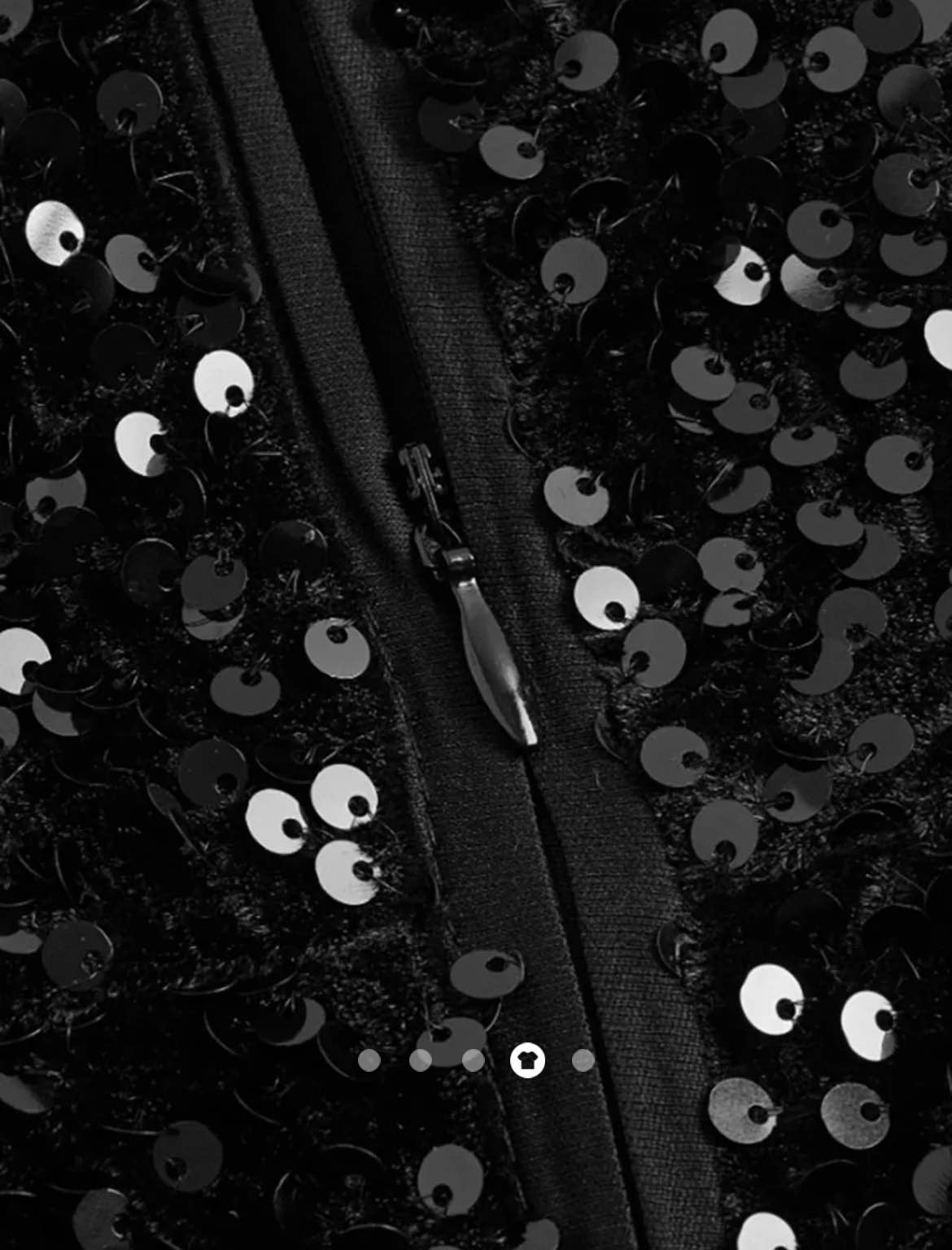 Sequinned Tube Dress // Black